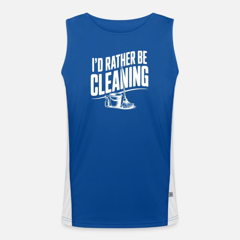 I'd Rather Be Cleaning Men's Functional Contrast Tank Top 