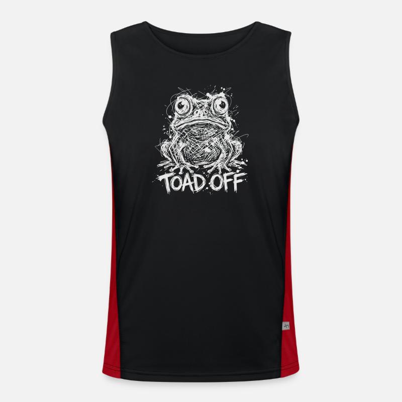Toad Off Internet Meme Frog - Men's Functional Contrast Tank Top - black/red
