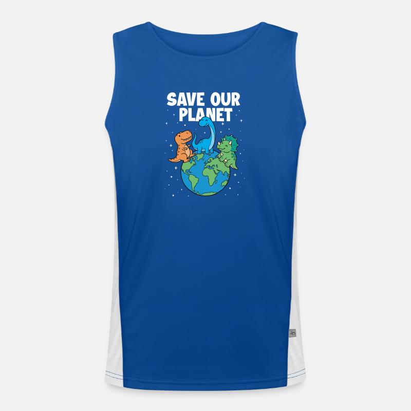 Save Our Planet Climate Environmental Men's Functional Contrast Tank Top 