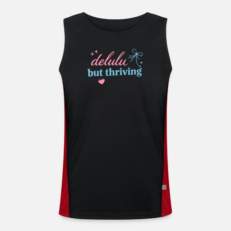 Delhu Thriving Script Logo Funktionelles Kontrast-Tank Top für Männer 