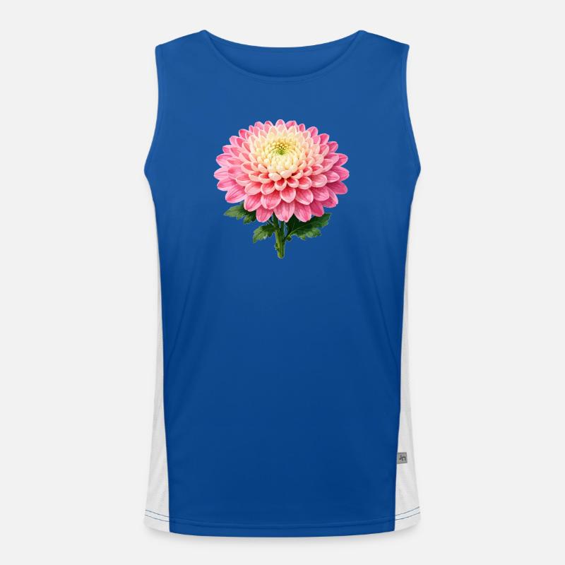 Fleur de chrysanthème rose Débardeur respirant contrasté Homme 