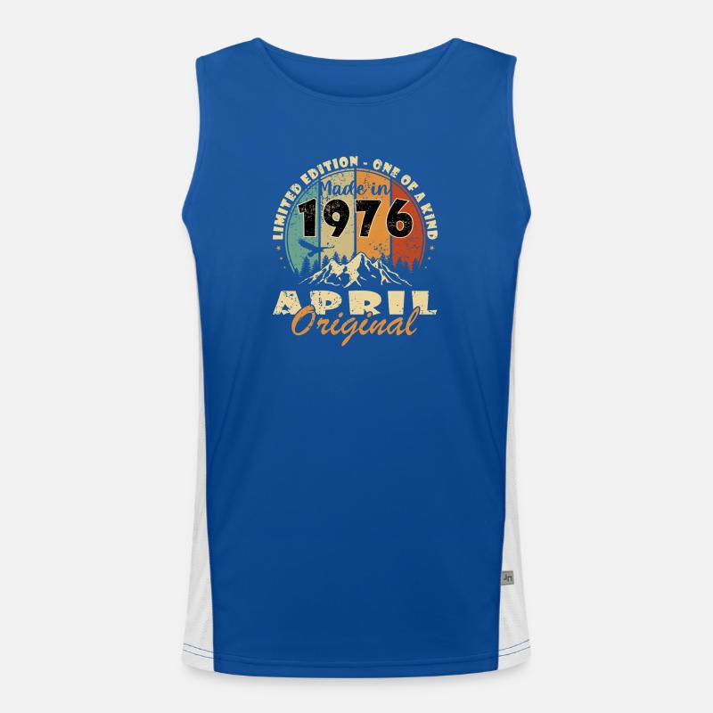 Jubilee year April 1976 Men's Functional Contrast Tank Top 