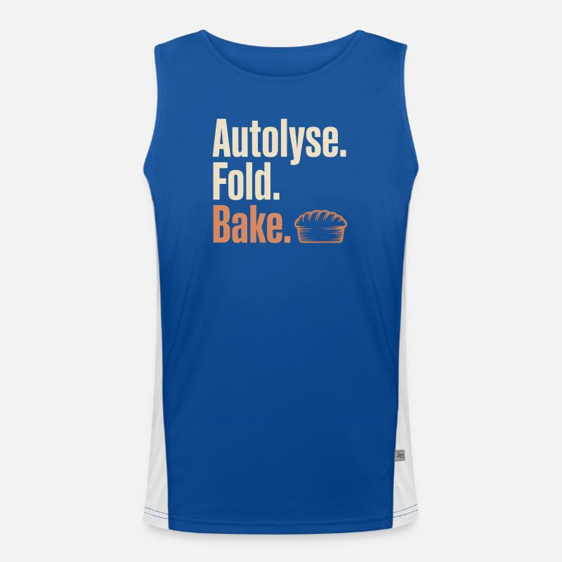 Autolyse Fold Bake Pie Typography Men's Functional Contrast Tank Top 