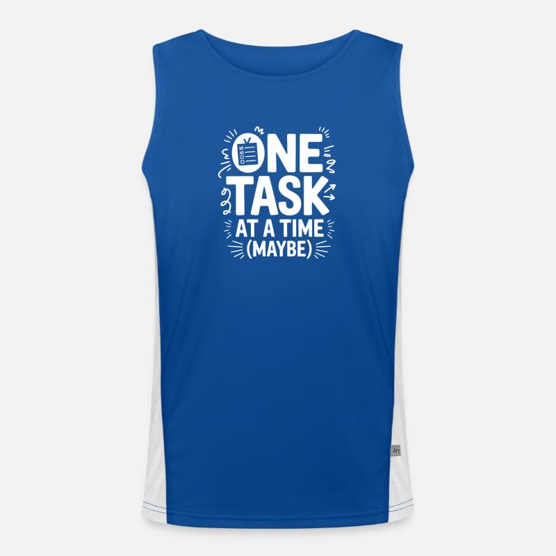 One Task At A Time (Maybe) ADHD Chaos Men's Functional Contrast Tank Top 