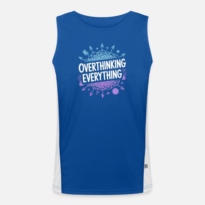 Overthinking Everything ADHD Chaos Men's Functional Contrast Tank Top 