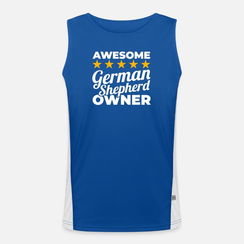 Toller Schäferhund Besitzer Funktionelles Kontrast-Tank Top für Männer 