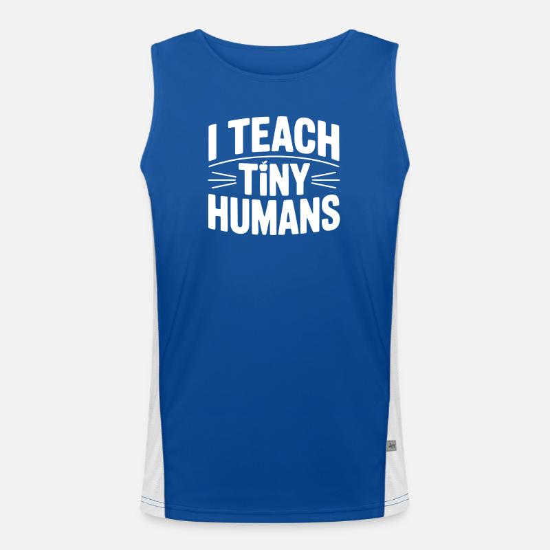 I Teach Tiny Humans Men's Functional Contrast Tank Top 