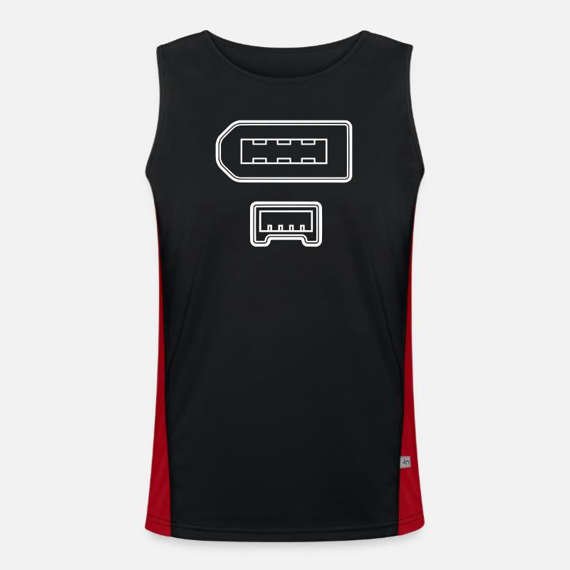 Firewire connector - Men's Functional Contrast Tank Top  - black/red
