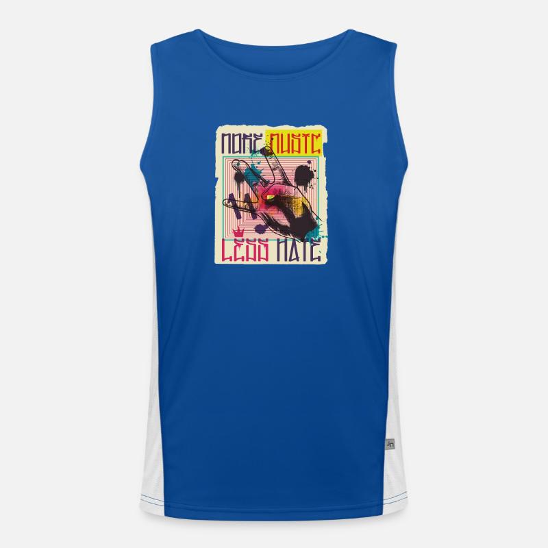 Music Graffiti Funktionelles Kontrast-Tank Top für Männer 