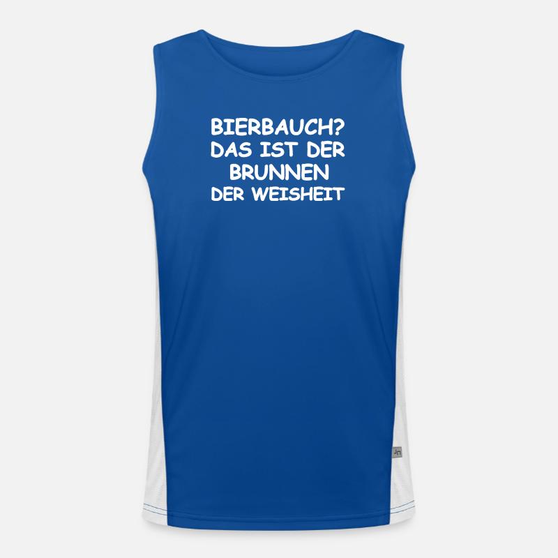 Bierbauch Spruch Funktionelles Kontrast-Tank Top für Männer 