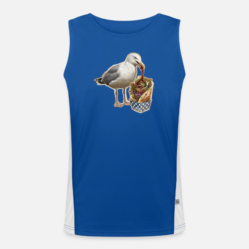Döner Möwe Funktionelles Kontrast-Tank Top für Männer 