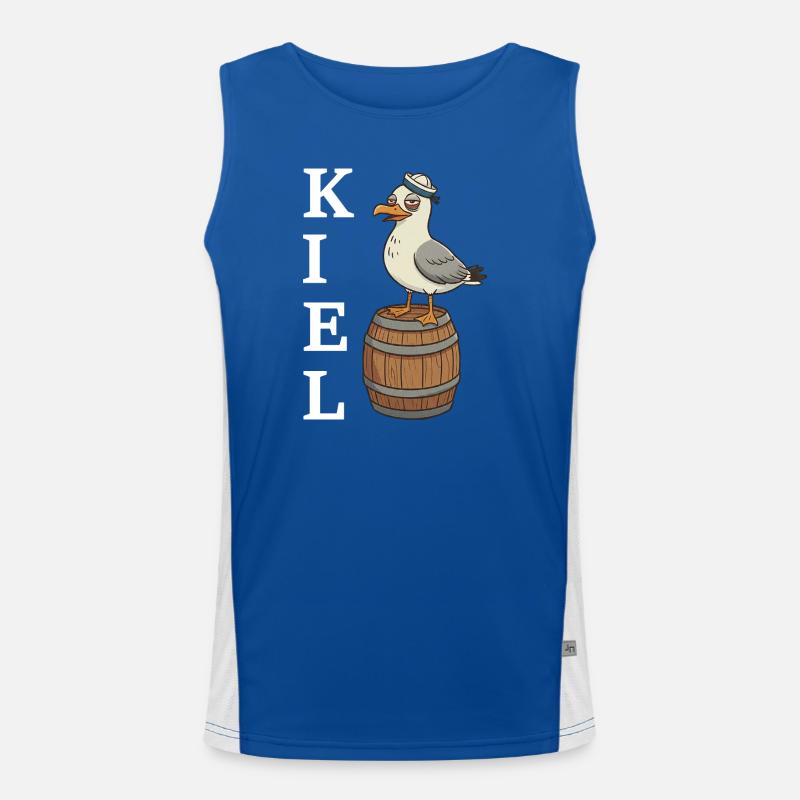 Kiel Möwe Funktionelles Kontrast-Tank Top für Männer 