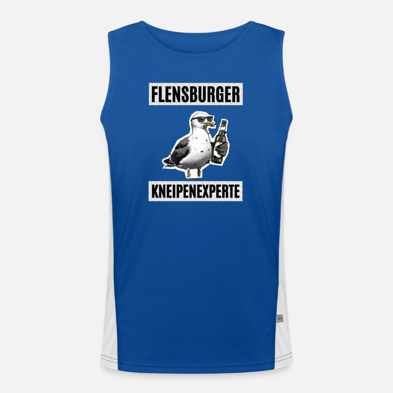 Flensburger Kneipen Experte Funktionelles Kontrast-Tank Top für Männer 