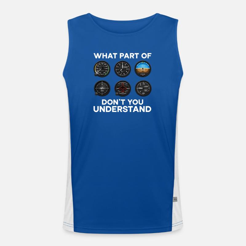 Flugzeug Flug Pilot Flugzeug Fluggesellschaft Funktionelles Kontrast-Tank Top für Männer 