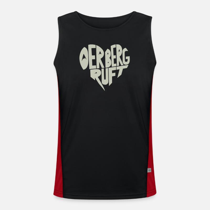 Der Berg ruft Herzdesign Funktionelles Kontrast-Tank Top für Männer 
