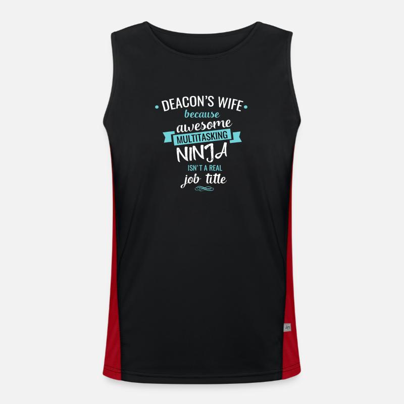Deacon's Wife Ninja Multitasker - Men's Functional Contrast Tank Top  - black/red