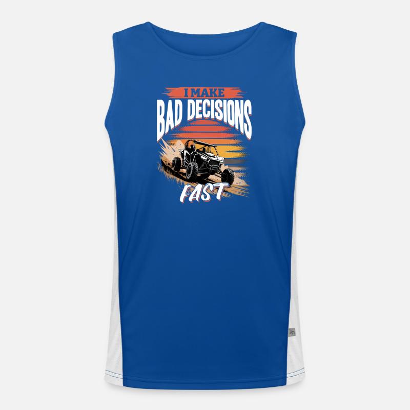 UTV Off Road 4 Wheeler Side by side Men's Functional Contrast Tank Top 