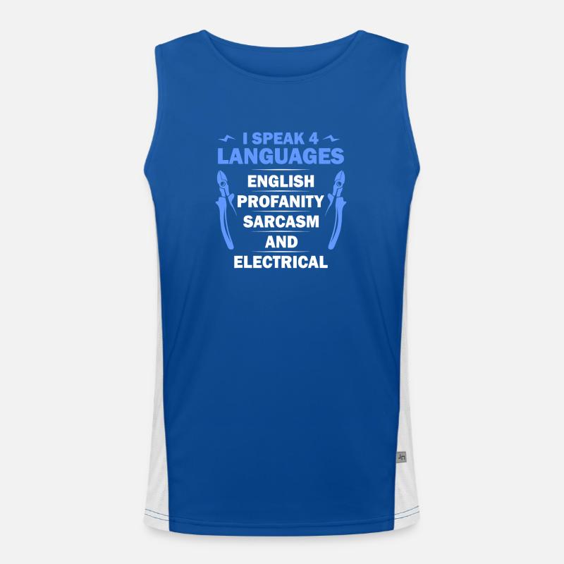 Languages, Sarcasm & Electrical Tee Men's Functional Contrast Tank Top 