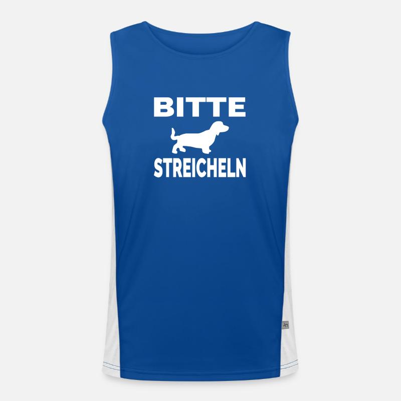 Dackel Funktionelles Kontrast-Tank Top für Männer 