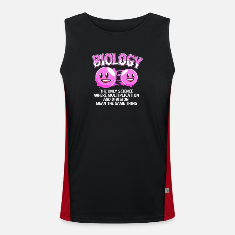 Molecule Structural Formula - Men's Functional Contrast Tank Top  - black/red