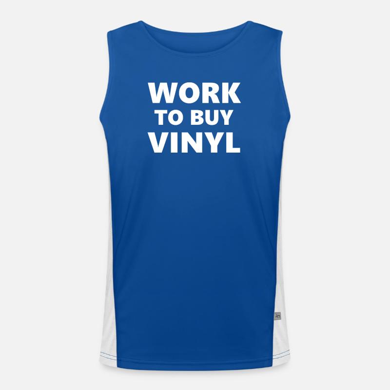 Drinking Classes: Work to Buy Vinyl Men's Functional Contrast Tank Top 