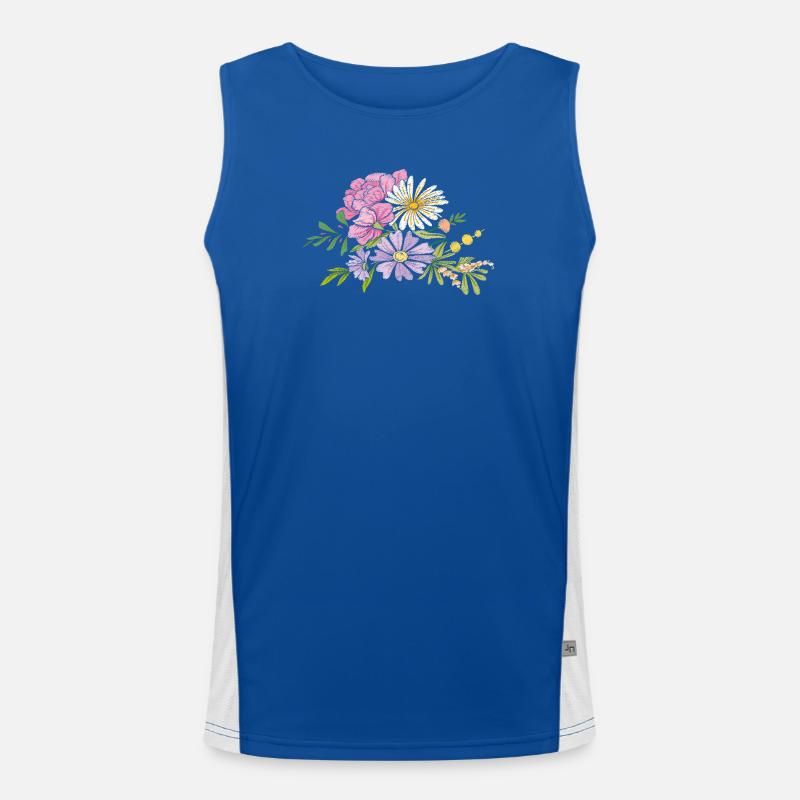 Bouquet de fleurs Débardeur respirant contrasté Homme 