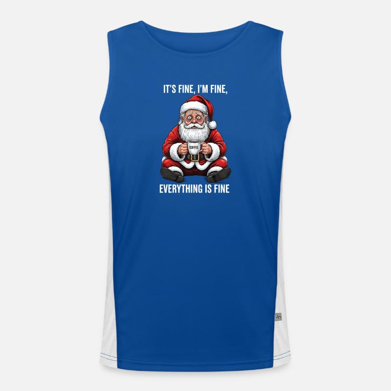C’est bon, je vais bien, café stressant à Noël Débardeur respirant contrasté Homme 
