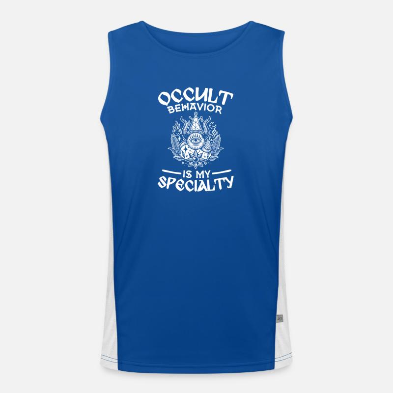 Occult Behavior Is My Specialty Occult Witchcraft Men's Functional Contrast Tank Top 