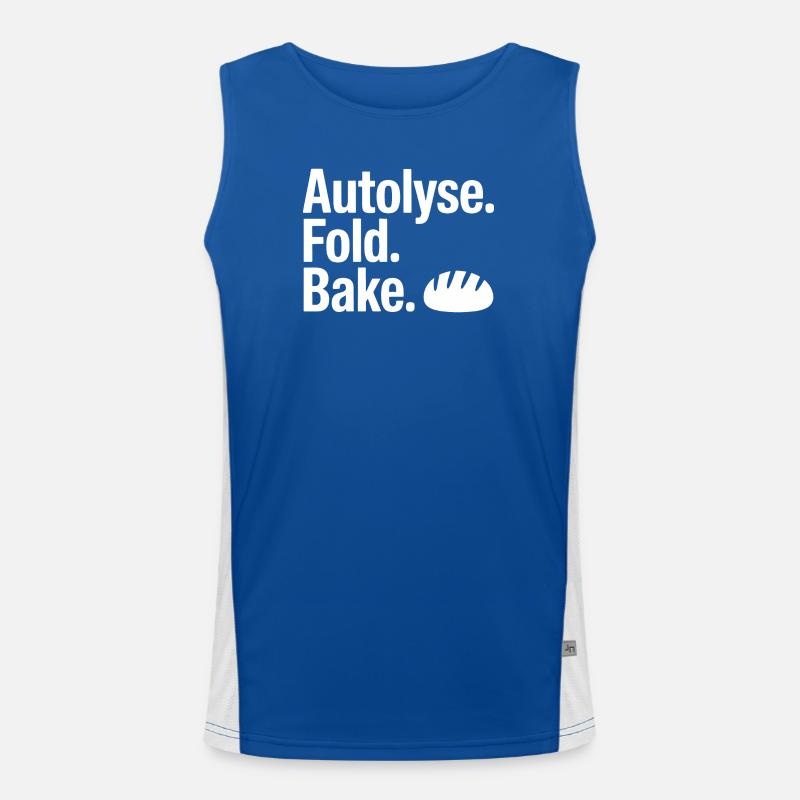 Autolyse Fold Bake Bread Art Men's Functional Contrast Tank Top 
