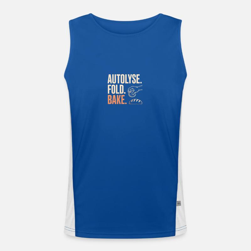 Autolyse Fold Backe Bread Kunst Funktionelles Kontrast-Tank Top für Männer 