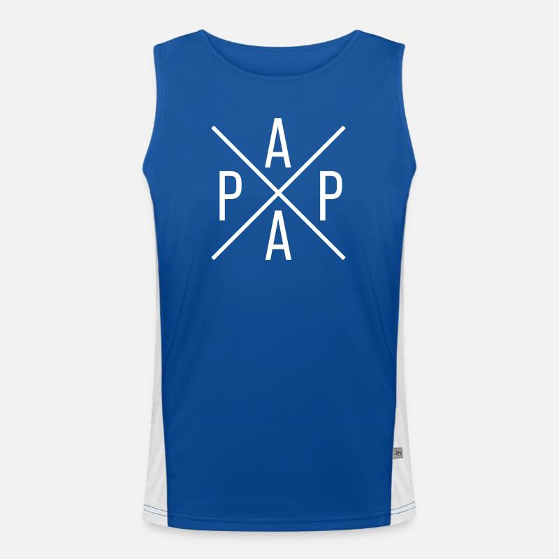 Papa Kreuz Vatertagsgeschenk Funktionelles Kontrast-Tank Top für Männer 
