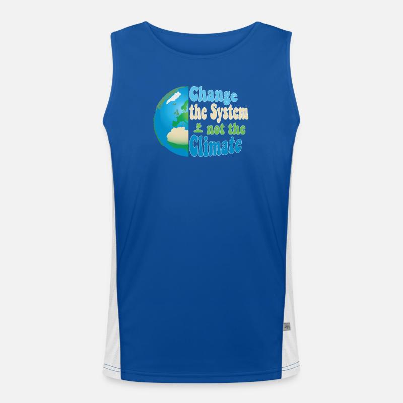 Changer le système, pas le climat Débardeur respirant contrasté Homme 