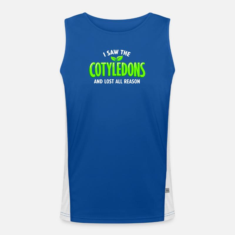 cotyledons seen | Microgreens Humor Men's Functional Contrast Tank Top 