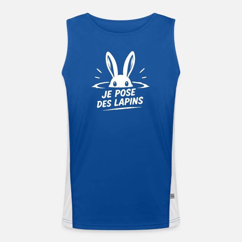Je pose des lapins - humour rendez-vous raté. Débardeur respirant contrasté Homme 