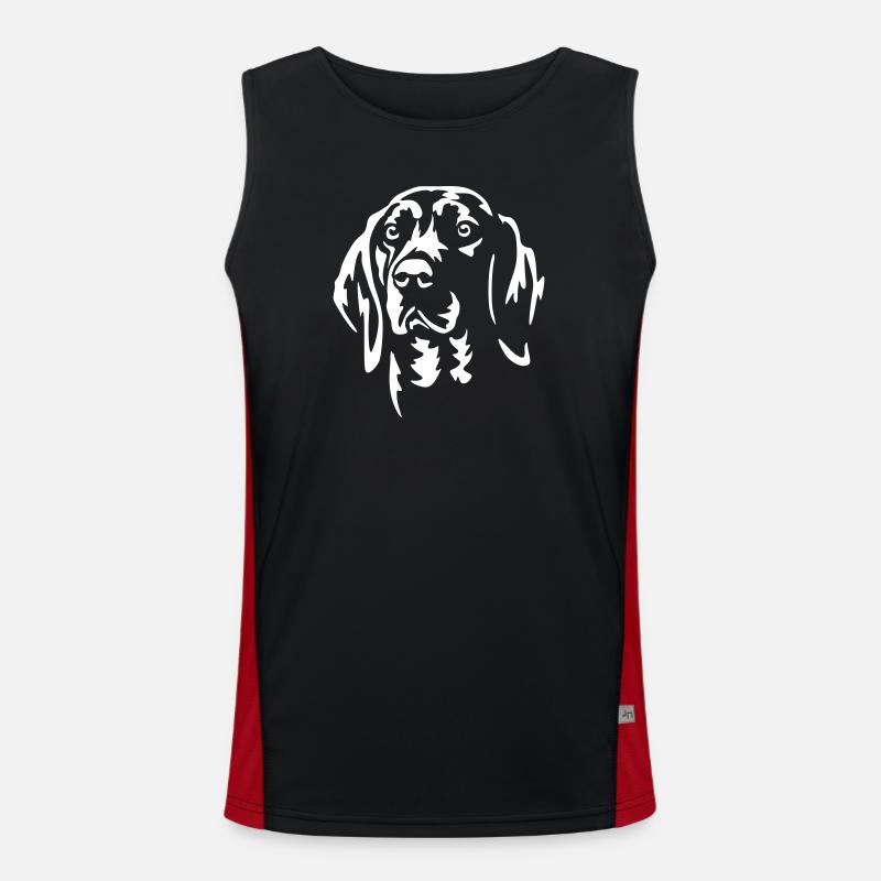 Alpine Dachshracken Head "Black Edition" - Men's Functional Contrast Tank Top  - black/red
