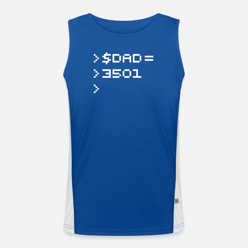 DAD 8-Bit Code Nerd Pixel Terminal Retro Funktionelles Kontrast-Tank Top für Männer 