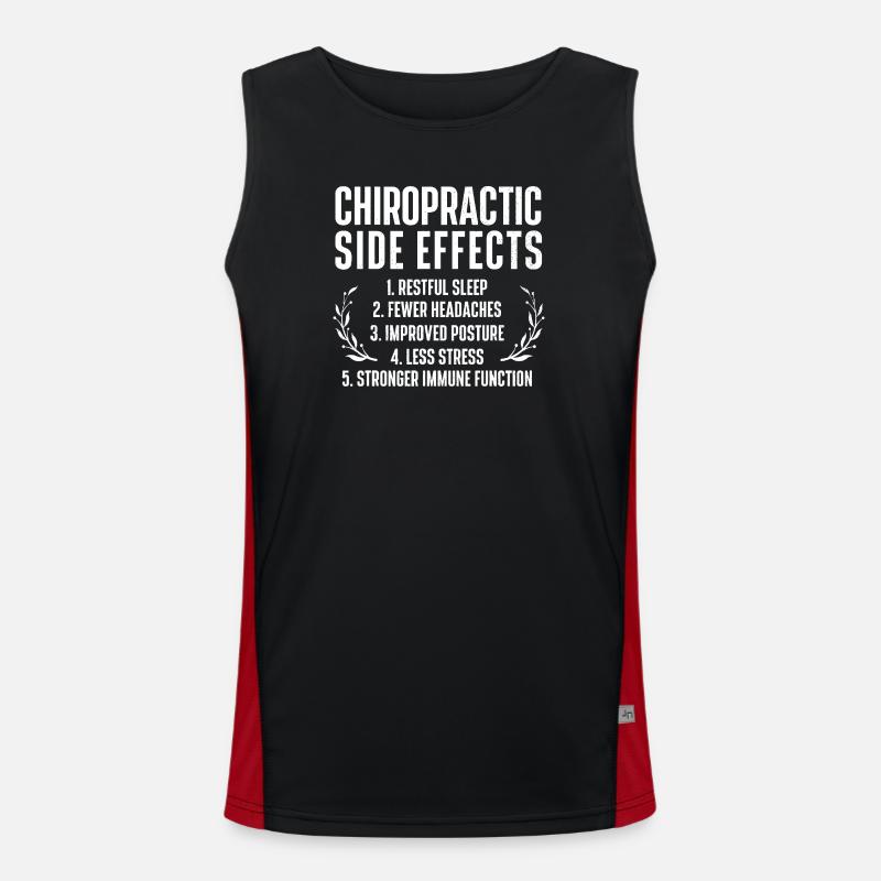 Chiropractic Side Effects Tee - Men's Functional Contrast Tank Top  - black/red