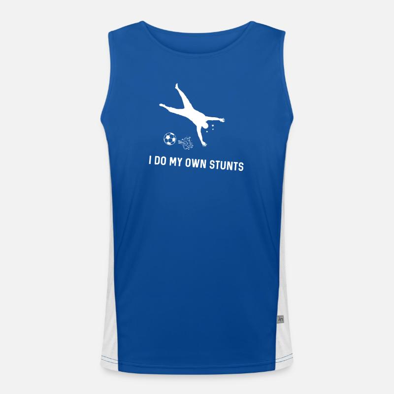 Acrobatic Soccer Stunts Men's Functional Contrast Tank Top 