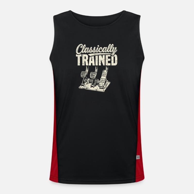 Classically Trained Pedals - Men's Functional Contrast Tank Top  - black/red