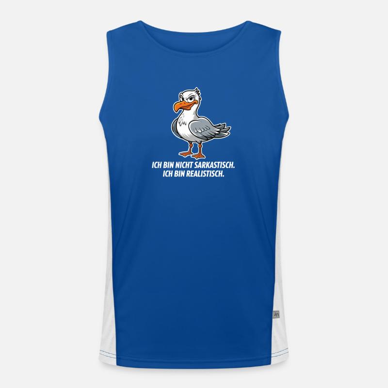  Ich Bin Nicht Sarkastisch Ich Bin Realistisch Funktionelles Kontrast-Tank Top für Männer 