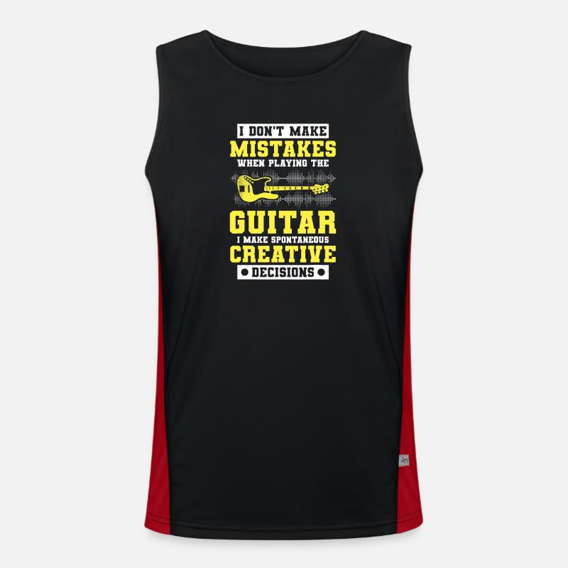 Guitar Creative Decisions Tee - Men's Functional Contrast Tank Top  - black/red