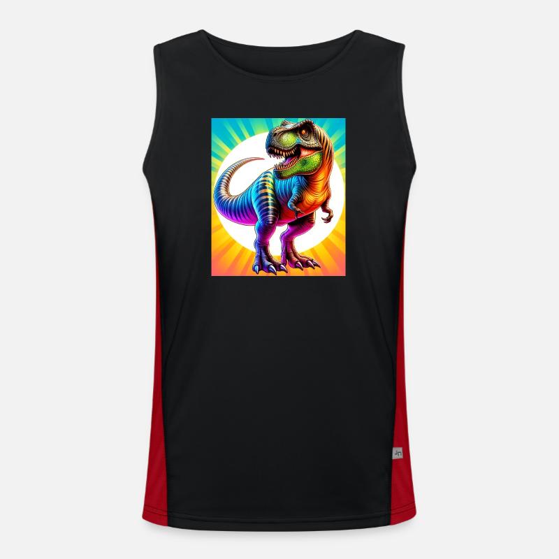 Dinosaurier Funktionelles Kontrast-Tank Top für Männer 