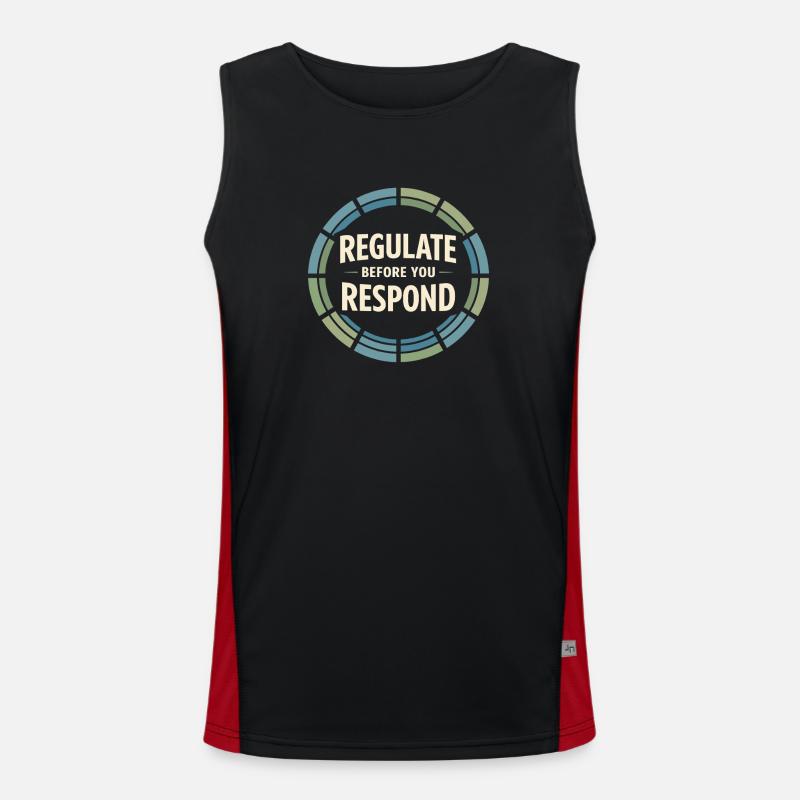 Somatic Healing Somatic Therapy - Men's Functional Contrast Tank Top - black/red