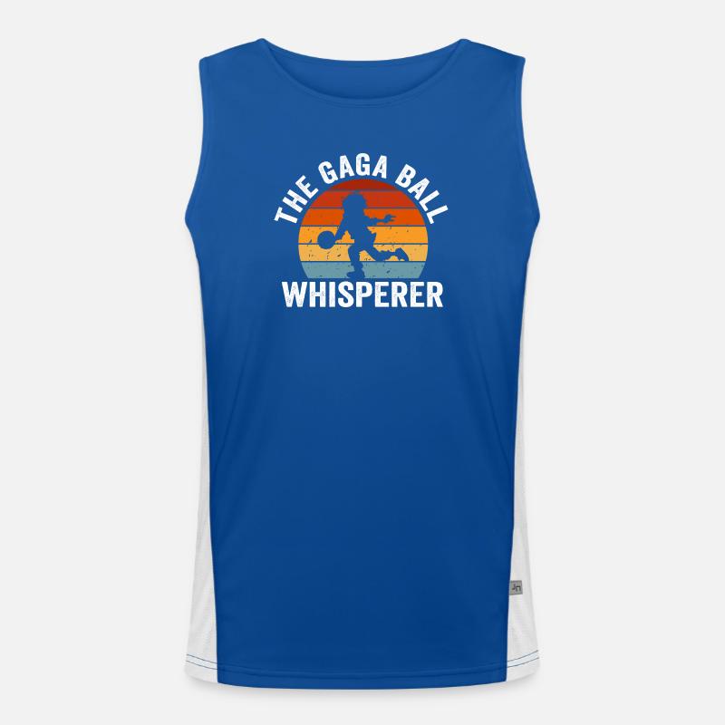 Gaga Ball Whisperer Sunset Men's Functional Contrast Tank Top 