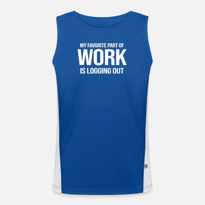 Work Humor Men's Functional Contrast Tank Top 