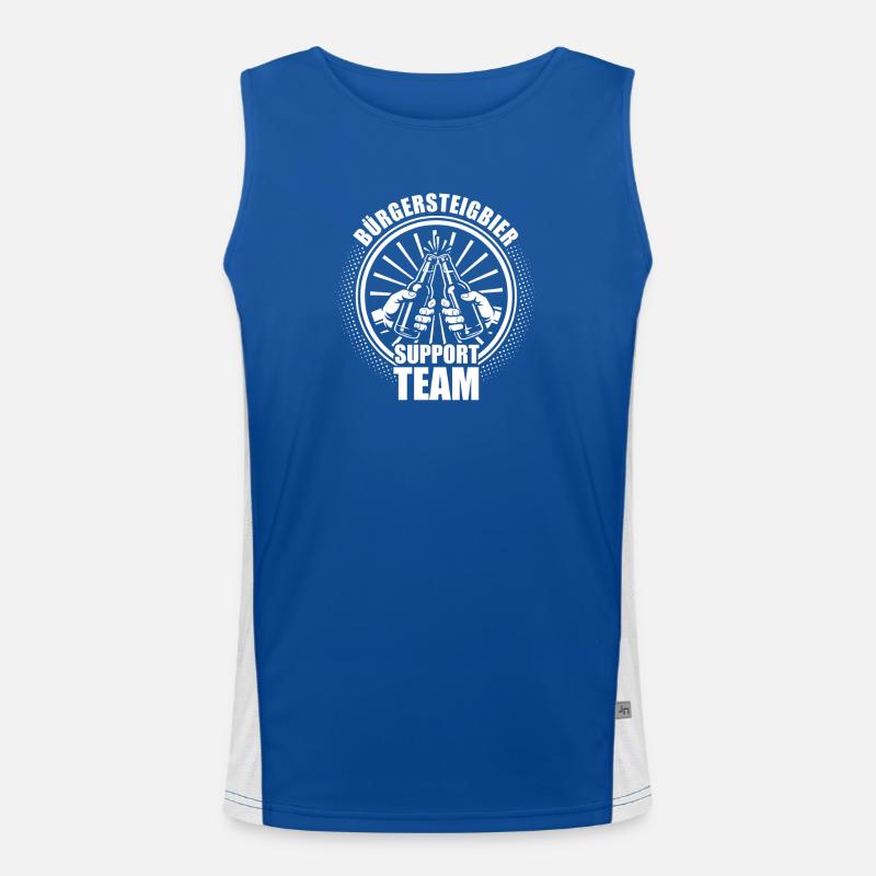 Bürgersteigbier Support Team Ortskontrollfahrt OKF Funktionelles Kontrast-Tank Top für Männer 