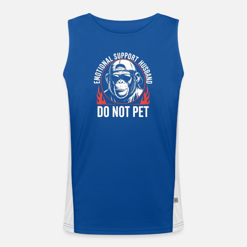 Emotional Support Husband Tee Men's Functional Contrast Tank Top 