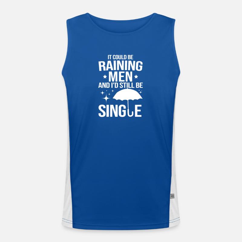 Raining Men Yet Still Single Men's Functional Contrast Tank Top 
