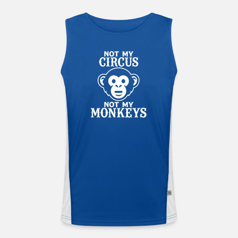 Pas mon cirque, pas mes singes Débardeur respirant contrasté Homme 