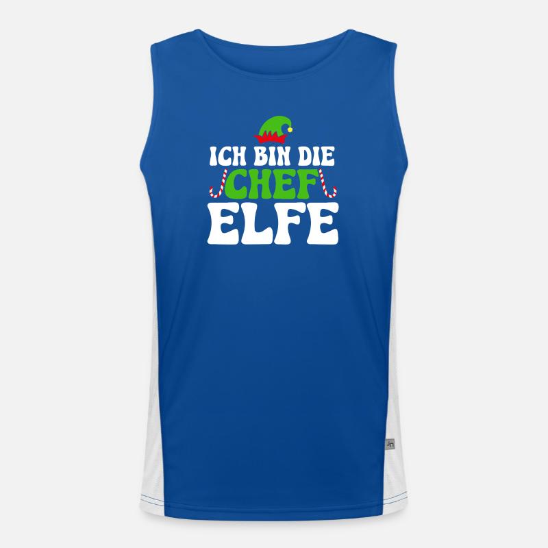 Ich bin die Chefelfe Funktionelles Kontrast-Tank Top für Männer 